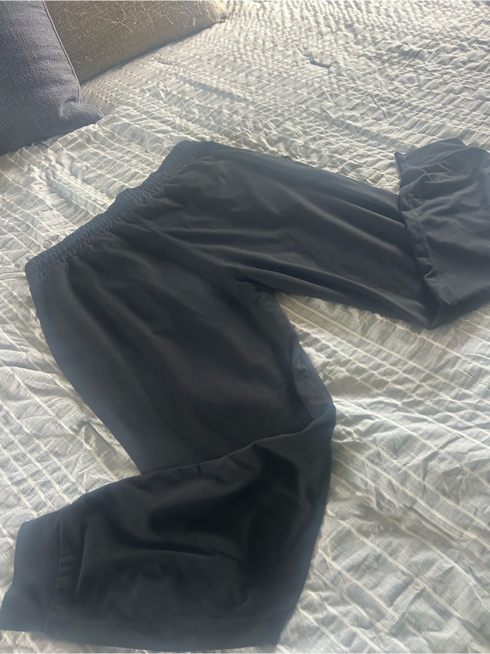 Black Drawstring Jogger Pants - Picture 3 of 6